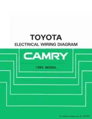 1985 Toyota Camry Wiring Diagrams Schematics Layout Factory OEM