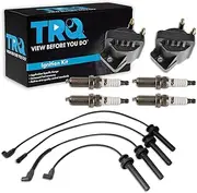 TRQ Ignition Coils Wires Spark Plugs Kit Compatible with 2000-2002 Saturn SC2 SL2 2000-2001 SW2