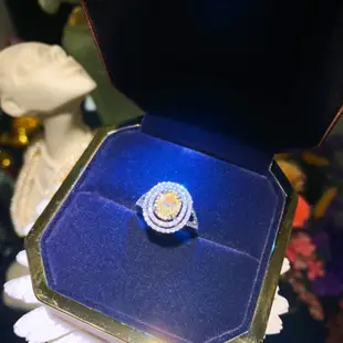 天然黃鑽艷彩 GIA證書1克拉 Fancy Yellow 華麗台橢圓鑽 彩鑽 黃鑽 貴婦 收藏 鑽戒