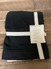 ✳️ Williams Sonoma Italian Washed Linen Table Runner 18"x108" Black NEW ✳️