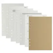A5 Loose Leaf Notebook Refill Spiral Binder Inside Paper Dairy Weekly Monthly Plan To Do Line Kraft 8581 01