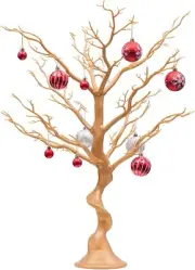 Artificial Decoration Centerpiece 34" Branch Tree Life-Like Life-Size (Gold)
