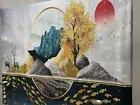 Abstract Mountain Scene Large Backdrop Beach Home Decor Nature Scenic Tapestry
