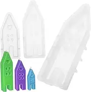 Beatifufu 3 Pcs Heart Candle Mold Silicone Candle Molds Silicone Molds for Candle Making House Candle Molds Candle Making Kit Wax Molds for Candles Candle Molds Silicone