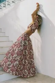 SIR THE LABEL Valetta Floral-Print Silk Maxi Skirt 1 NWT