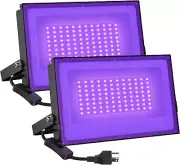 2 Pack 60W Led Black Light Floodlight Ip66 Waterproof For Indoor Outdoor Use