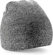 [Beechfield] Plain Basic Knitted Winter Beanie Hat (UK Size: One Size) (Antique Grey)