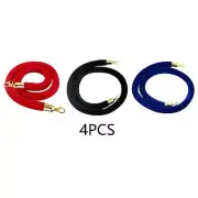 4x Velvet Stanchion Rope Crowd Control Security Barriers for Upscale Events