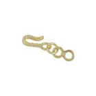 Gold Plated Sterling Silver Hook & Eye Fish Clasp #97952