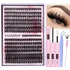 FANXITON DIY Lash Extension Kit Volume Clusters 40D+50D D black