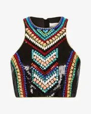 NWT SASS & BIDE 'Infinite Love" Embellished Sequin & Beaded Top - Size 12 - $690