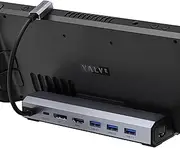 JSAUX Docking Station for Steam Deck, 7-in-1 Steam Deck Dock with HDMI 4K@60Hz, DisplayPort, Gigabit Ethernet, 3 USB-A 3.0 and USB-C Charging Port Compatible with ROG Ally/Valve Steam Deck-HB0702