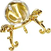 FUNOMOCYA 1set Crystal Ball with Stand Clear Decorative Sphere for Home and Office Ornament Stable Base for Desktop Tabletop Display Family and Friends