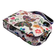 Genuine Leather Case for Libre Freestyle. Reader case 1.2,3 white butterflies