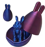 Easter 3D Printed Toy | Flexible Joint Fidget Toy 3D Printed Egg Toy - Easter Ornaments Colorful Articulated Crystal Home Decor for Desk