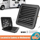 12V RV Fridge Vent with Fan Silent Trailer Side Air Ventilation Exhaust Fan *OZ