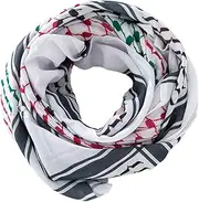 [Generic] Arab Shemagh Head Wrap Scarf - Skin-Friendly Breathable Arab Wrap - Versatile Dust and Sun Protection Elegant Head Wrap Scarf for Men Women