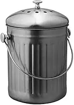 Avanti Stainless Steel Compost Bin, 5 Litre Capacity Silver
