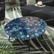Blue Agate Coffee Table, Kitchen Table, Patio Table Agate Stone Table Home Décor