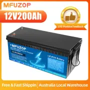 12V 200Ah Lithium Battery BMS Iron Phosphate LiFePO4 Rechargeable Camping RV
