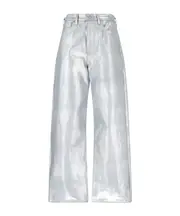 Junya Watanabe Wide-Leg Metallic Trousers S,M silver