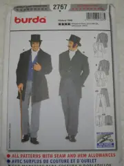 Victorian Coat Pants Historical Costume Men Size 34-50 Burda 2767 SewingPattern*