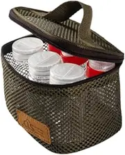 6 Pieces Camping Seasoning Bottles, Seasoning Containers, Camping Spice Set with Bag Portable Spice Jars for Barbecue Outdoor, Green