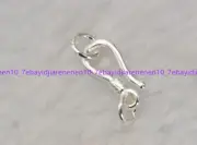 Sterlings Silver Hook Bead Clasp Connector For Necklace Bracelet Jewelry Making