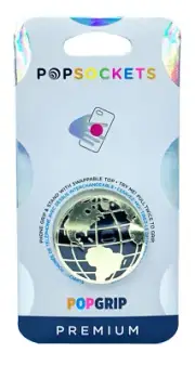 PopSockets Premium Enamel Metal Globe Trotter Earth World Phone Grip Pop Socket