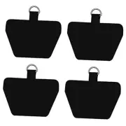 Cell Phone Lanyard Patches, 4 Pack Universal Phone Safety Tether Black X4