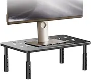 Computer Monitor Stand - Ergonomic Desk Riser, Modern Laptop Stand | Adjustable Monitor Riser for Desk, Space-Saving Office Organizer, Sturdy Computer Stand for Home & Work, Monitor Shelf for Sc