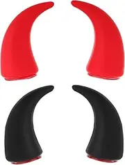 Retro Round Light Motorcycle Modification Stickers Set Red Black Pcs Bumper Decor Collision Protector