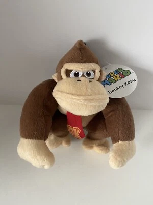 Super Mario Keychain Zipper Plush Donkey Kong 7 Inch with Clip - New With Tags