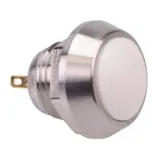 White Momentary Vandal Resistant Push Button Switch 2A SPST