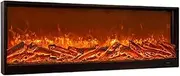 European Style Fireplace TV Stand Electric Fireplace with 3D Realistic Fire Touch Control Panel Overheating Protection