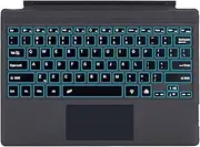 Type Cover for Microsoft Surface Pro Generation 7+ 7 6 5 4 3 Portable Slim Wireless Keyboard with Touchpad Tablet Keyboard (Black, Backlit)