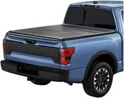 ATATQH FRP Hard Tri-Fold Tonneau Cover Truck Bed Cover Compatible for Nissan Titan 2017-2024 Compatible for Titan XD w/o 2016-2024 Compatible for Titan Box 6.5ft Bed