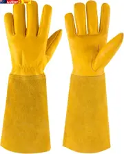 Thorn Proof Gardening Gloves for Men & Women Rose Pruning Leather Garden Gloves