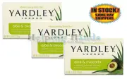3 Yardley London ALOE & AVOCADO Soap LIMITED EDITION 4.25oz W/ ESSENTIAL OIL
