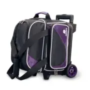 Ebonite Transport 1 Ball Roller Bowling Bag Black/Purple