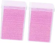 Housoutil 400pcs Lint- Nail Towel Glue Lint Wipes Lash Remover for Lash Extensions Clean Wipes Cleaning Wipes Cleaning Wipe Pad Cotton Sheet Anti-clogging Pink Pure Cotton