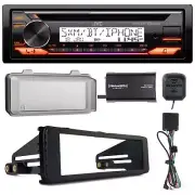 JVC KD-T92MBS Bluetooth CD AUX AM/FM Receiver Install Kit SiriusXM Tuner Harley