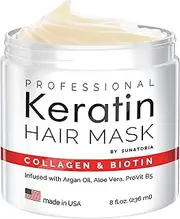 2021 Professional Keratin Hair Mask - Made in USA - Nourishment Treatment for Hair Repair & Beauty - Biotin Collagen Coconut Oil & Pro-Vitamin B5 Protein Mask - Hair Vitamin Complex for All Hair Types