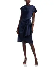 Amsale Asymmetric Draped Sheath Dress 12