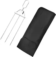 1 Set Stainless Steel Barbecue Fork Durable BBQ Meat Fork for Grilling Outdoor Picnic and Camping Comfortable Grip and Skewering Tool for Family Gatherings