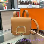 ⭐️ 香榭屋精品店 ⭐️ HERMES MINI DELLA CAVALLERIA 愛馬仕金棕色金釦迷你 屁股包 斜背包