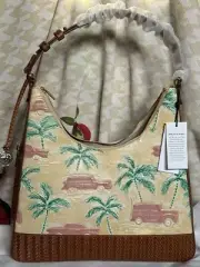 Brahmin Tabitha Honey Brown Copa Cabana Shoulder Bag/Leather /$375