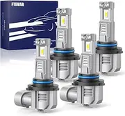 FTEVAR 9005 9006 Combo Bulbs,9005 9006 Fog Light, 30000LM 6500K Super Bright, Fanless Mini Size, Pack of 2