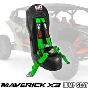 Can-Am X3 Bump Seat & Green 4 Pt Harness w Auto Style Buckle Front or Rear Mount