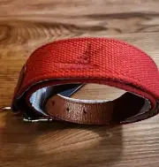 NWT Vineyard Vines By Shep & Ian Canvas Leather Belt SZ 30 Red Boat Nautical